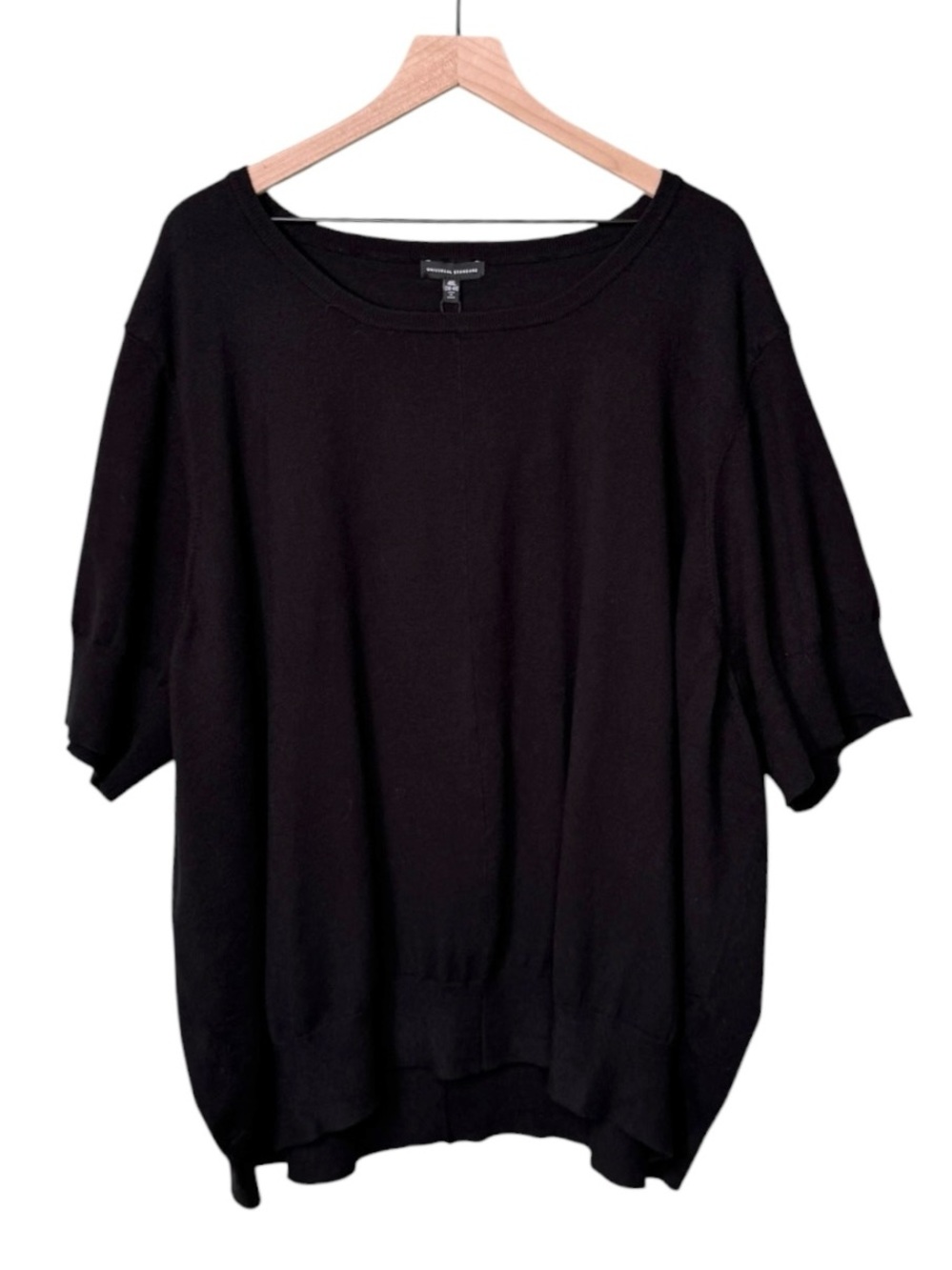 NWT Universal Standard Savy Fine Knit Sweater Top in Black Women’s Size 4XL